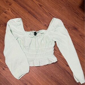 Mint Green Long Sleeve Top